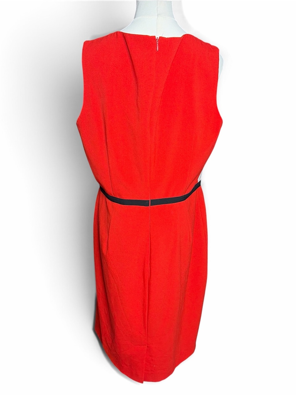 Ellen Tracy Red Colorblock Sleeveless Sheath Dress Size 14 ptp 19 1/2”-22” - Picture 5 of 7